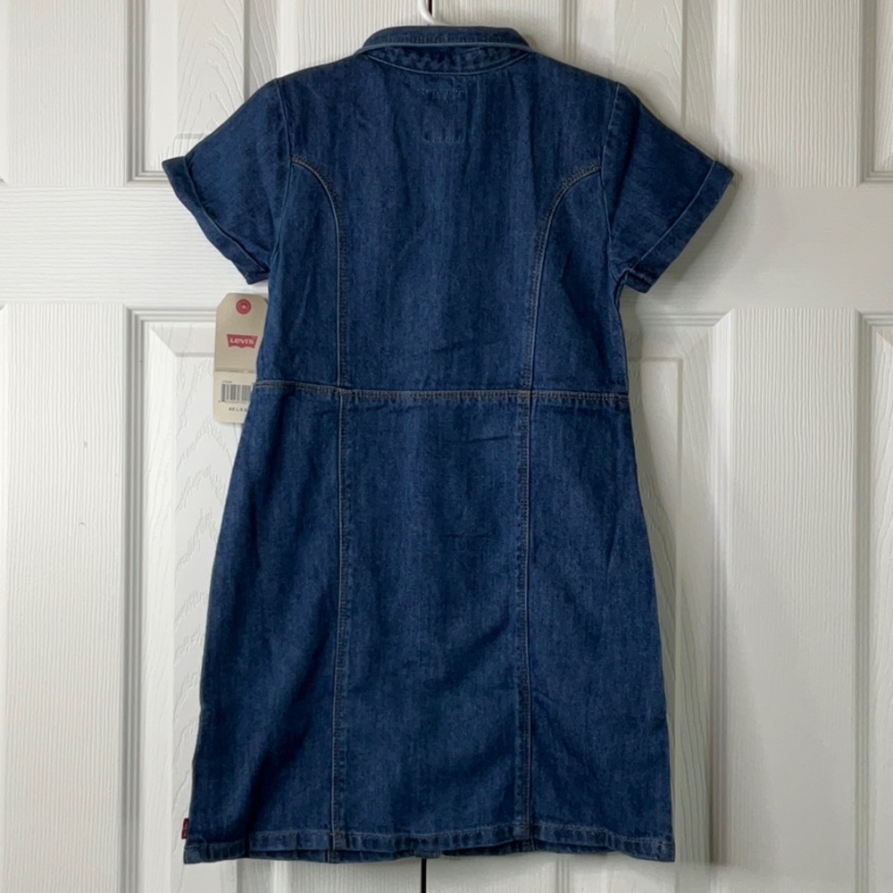 Levi’s Girls Short Sleeve Button Up Denim Dress Size L(6X) - Picture 8 of 9